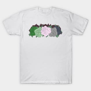 Aromantic Pride Flower Crown T-Shirt